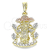 Oro Laminado Religious Pendant, Gold Filled Style Polished, Golden Finish, 05.380.0010