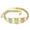 Oro Laminado Fancy Bracelet, Gold Filled Style Polished, Golden Finish, 03.380.0007.07 (7 Inches Length)