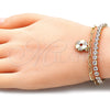Oro Laminado Charm Bracelet, Gold Filled Style Polished, Golden Finish, 03.63.2183.08 (8 Inches Length)