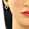 Oro Laminado Earring and Pendant Adult Set, Gold Filled Style Polished, Golden Finish, 10.94.0003.1