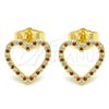 Oro Laminado Stud Earring, Gold Filled Style Polished, Golden Finish, 02.94.0117.1