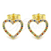 Oro Laminado Stud Earring, Gold Filled Style Polished, Golden Finish, 02.94.0117.2