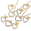 Oro Laminado Earring and Pendant Adult Set, Gold Filled Style Polished, Golden Finish, 10.94.0004.1