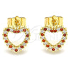 Oro Laminado Stud Earring, Gold Filled Style Polished, Golden Finish, 02.94.0122.1