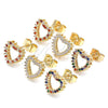 Oro Laminado Stud Earring, Gold Filled Style Polished, Golden Finish, 02.94.0122.2