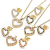 Oro Laminado Earring and Pendant Adult Set, Gold Filled Style Polished, Golden Finish, 10.94.0005.1
