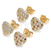 Oro Laminado Stud Earring, Gold Filled Style Polished, Golden Finish, 02.156.0485