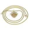 Oro Laminado Pendant Necklace, Gold Filled Style Polished, Golden Finish, 04.156.0352.1.20 (20 Inches Length)