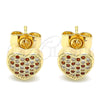 Oro Laminado Stud Earring, Gold Filled Style Polished, Golden Finish, 02.156.0488.1