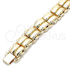 Oro Laminado Fancy Bracelet, Gold Filled Style Polished, Golden Finish, 03.331.0105.09 (21 MM Thickness, 9 Inches Length)