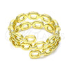 Oro Laminado Elegant Ring, Gold Filled Style Paperclip Design, Polished, Golden Finish, 01.341.0014 (One size fits all)