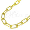 Oro Laminado Basic Necklace, Gold Filled Style Paperclip Design, Polished, Golden Finish, 04.341.0081.18 (08 MM Thickness, 18 Inches Length)