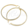 Oro Laminado Extra Large Hoop, Gold Filled Style Hollow Design, Diamond Cutting Finish, Golden Finish, 02.170.0389.80