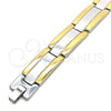 Stainless Steel Solid Bracelet, Polished, Two Tone, 03.114.0371.09
