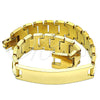 Stainless Steel Solid Bracelet, Polished, Golden Finish, 03.114.0380.1.08 (12 MM Thickness, 8 Inches Length)