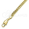 Oro Laminado Basic Anklet, Gold Filled Style Miami Cuban Design, Polished, Golden Finish, 03.213.0100.10 (06 MM Thickness, 10 Inches Length)