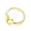 Oro Laminado Elegant Ring, Gold Filled Style Heart Design, Polished, Golden Finish, 01.341.0028 (One size fits all)