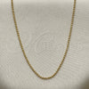 Oro Laminado Basic Necklace, Gold Filled Style Ball Design, Polished, Golden Finish, 04.58.0007.18 (01 MM Thickness, 18 Inches Length)