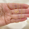 Oro Laminado Basic Necklace, Gold Filled Style Rat Tail Design, Polished, Golden Finish, 04.09.0181.22 (01 MM Thickness, 22 Inches Length)