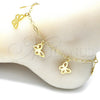 Oro Laminado Charm Anklet , Gold Filled Style Butterfly Design, Polished, Golden Finish, 03.63.2193.10 (03 MM Thickness, 10 Inches Length)