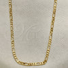 Oro Laminado Basic Necklace, Gold Filled Style Figaro Design, Polished, Golden Finish, 04.58.0010.18 (03 MM Thickness, 18 Inches Length)