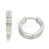Stainless Steel Huggie Hoop, Polished, Steel Finish, 02.230.0052.20