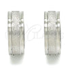 Stainless Steel Huggie Hoop, Matte Finish, Steel Finish, 02.230.0059.20