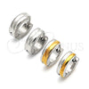 Stainless Steel Huggie Hoop, Polished, Steel Finish, 02.255.0004.10