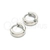 Stainless Steel Huggie Hoop, Polished, Steel Finish, 02.255.0006.10