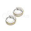 Stainless Steel Huggie Hoop, Polished, Two Tone, 02.255.0015.10