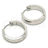 Stainless Steel Huggie Hoop, Polished, Steel Finish, 02.255.0016.20