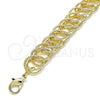 Oro Laminado Fancy Bracelet, Gold Filled Style Polished, Golden Finish, 03.331.0136.09 (12 MM Thickness, 9 Inches Length)