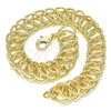 Oro Laminado Fancy Bracelet, Gold Filled Style Polished, Golden Finish, 03.331.0136.09 (12 MM Thickness, 9 Inches Length)