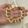 Oro Laminado Basic Bracelet, Gold Filled Style Polished, Golden Finish, 03.331.0143.10 (20 MM Thickness, 10 Inches Length)