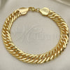 Oro Laminado Basic Bracelet, Gold Filled Style Polished, Golden Finish, 03.331.0145.09 (12 MM Thickness, 9 Inches Length)