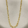 Oro Laminado Basic Necklace, Gold Filled Style Paperclip Design, Polished, Golden Finish, 04.02.0010.20 (03 MM Thickness, 20 Inches Length)