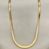 Oro Laminado Basic Necklace, Gold Filled Style Herringbone Design, Polished, Golden Finish, 04.58.0019.18 (03 MM Thickness, 18 Inches Length)
