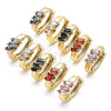 Oro Laminado Huggie Hoop, Gold Filled Style with White Cubic Zirconia, Polished, Golden Finish, 02.210.0492.15