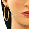 Oro Laminado Stud Earring, Gold Filled Style Ball Design, Polished, Golden Finish, 02.385.0001.50