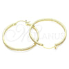 Oro Laminado Medium Hoop, Gold Filled Style with White Micro Pave, Polished, Golden Finish, 02.185.0005.40