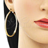 Oro Laminado Large Hoop, Gold Filled Style with White Micro Pave, Polished, Golden Finish, 02.185.0005.50