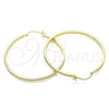 Oro Laminado Large Hoop, Gold Filled Style with White Micro Pave, Polished, Golden Finish, 02.185.0005.50