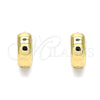 Oro Laminado Huggie Hoop, Gold Filled Style Polished, Golden Finish, 02.210.0523.12