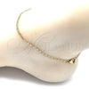 Oro Laminado Basic Anklet, Gold Filled Style Mariner Design, Polished, Golden Finish, 04.213.0213.10 (03 MM Thickness, 10 Inches Length)