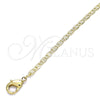 Oro Laminado Basic Anklet, Gold Filled Style Mariner Design, Polished, Golden Finish, 04.213.0213.10 (03 MM Thickness, 10 Inches Length)