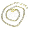 Oro Laminado Basic Anklet, Gold Filled Style Mariner Design, Polished, Golden Finish, 04.213.0214.10 (03 MM Thickness, 10 Inches Length)