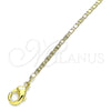 Oro Laminado Basic Anklet, Gold Filled Style Mariner Design, Polished, Golden Finish, 04.213.0051.10 (02 MM Thickness, 10 Inches Length)