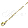 Oro Laminado Basic Anklet, Gold Filled Style Polished, Golden Finish, 04.213.0218.10 (02 MM Thickness, 10 Inches Length)