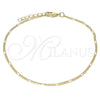 Oro Laminado Basic Anklet, Gold Filled Style Polished, Golden Finish, 04.213.0218.10 (02 MM Thickness, 10 Inches Length)