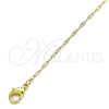 Oro Laminado Basic Anklet, Gold Filled Style Polished, Golden Finish, 04.213.0226.11 (02 MM Thickness, 11 Inches Length)